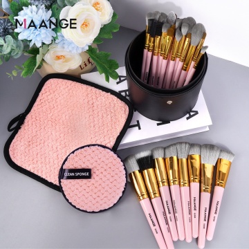 Maange 32 pcs Sikat makeup mewah set dengan tas