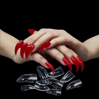 Hotsale Artificial Fingernails 100 pcs: Eagle Claw Half Cover False Nails