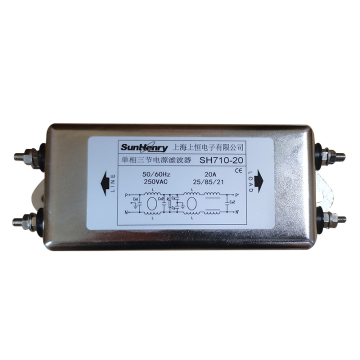 SUNHENRY SH710-20/M 20A 250VAC Screw Terminal 1-Phase 3-Stage EMI Filters