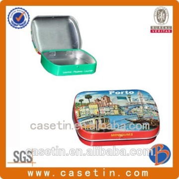 custom printed small metal tin boxes hinge