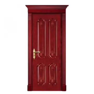 Red Solid Wooden Veneer Door for Interior