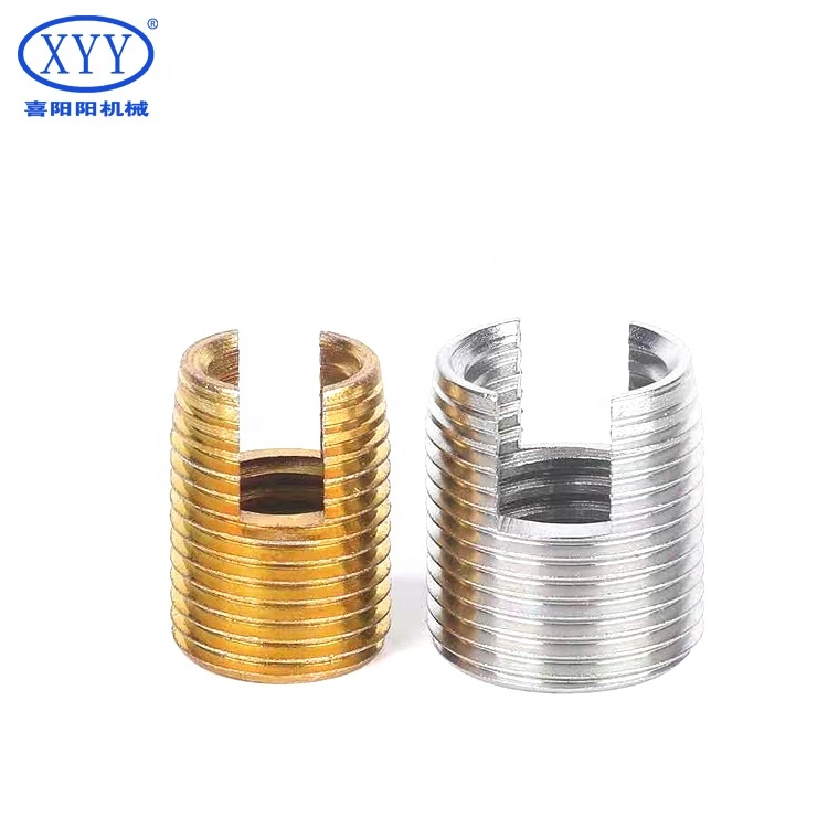 302 Series M3*0.5 Slotted Self-Tapping Inserts Stainless Steel and Zinc Plastic Thread Inserts