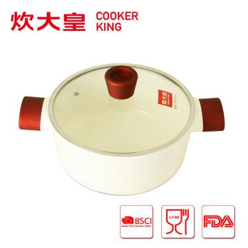 2015 factory price 24cm die casting aluminum ceramic casserole