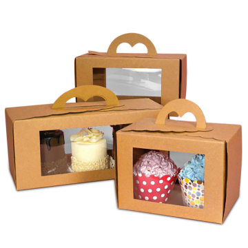 Boîte de pâtisserie en papier kraft personnalisé populaire