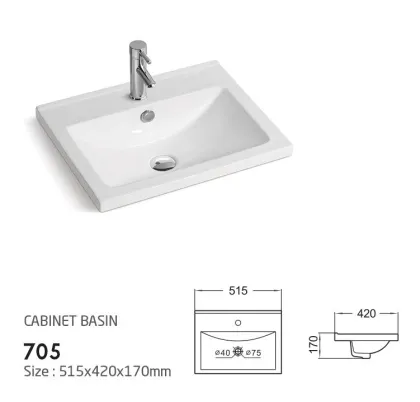 CE Approved China Deep Cabinet Wash Basin 603