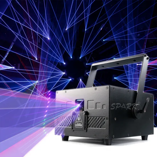 High Power RGB Laser Light for Animations and Logos in Mobile Apps, 15W ILDA 30k Flight Case for Events