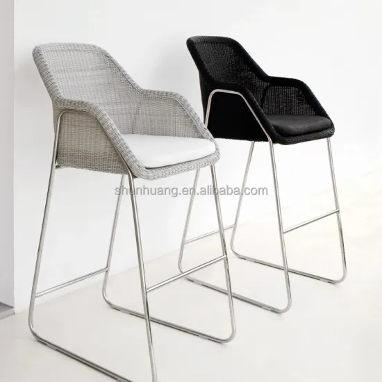 Aluminum Frame Rope Outdoor Dining Chair - Comfortable High Armchair for Garden and Bar