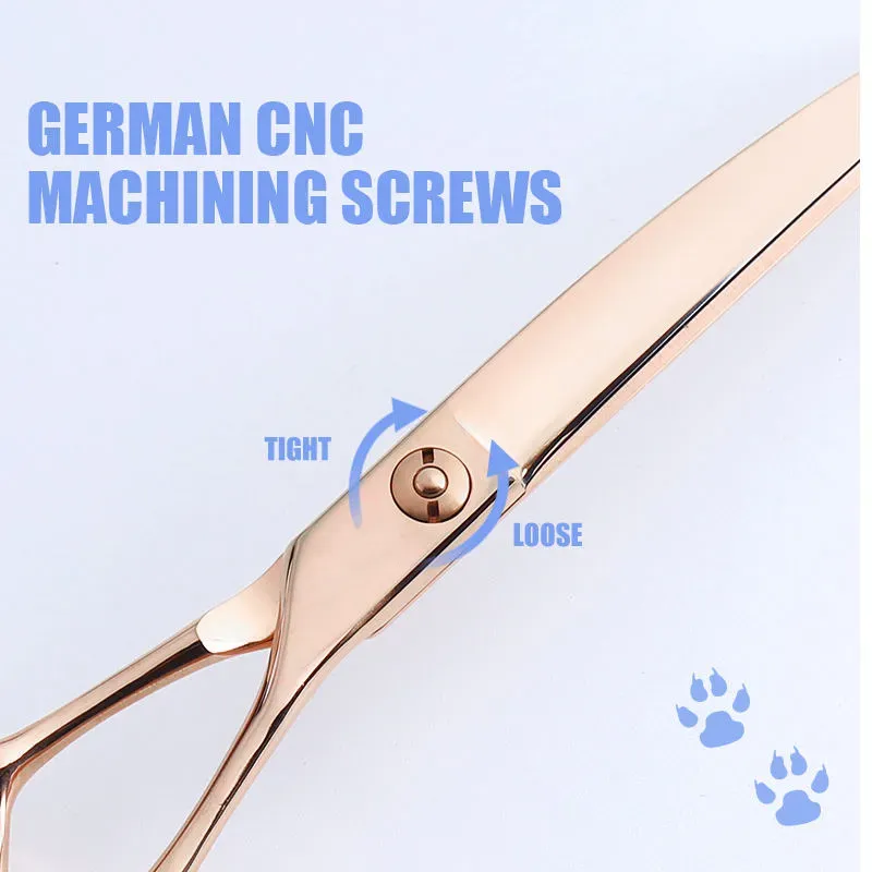 7.5inch Japanese VG10 Steel Rose Gold Pet Hair Scissors