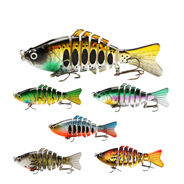 Multi-Jointed Fishing Lure for Perch and Mandarinfish - Red Tail Minnow Bait