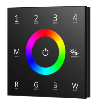 Skydance T4 RGBW LED Controller for 12V/24V LED Strip - Glass Touch Panel PWM Dimmer