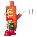 6.7in, Hippiesglass, Polymer Clay Cartoon Pizza Cartoon Ho tsuba ITo, Borosilicate khalase ea Bong, Blas Hookah, Khalase ea Metsi a khalase