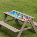 Gray Kids Play Picnic Table with Removable Top