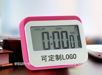 2016 Newest design 24 hours countdown digital timer with clock