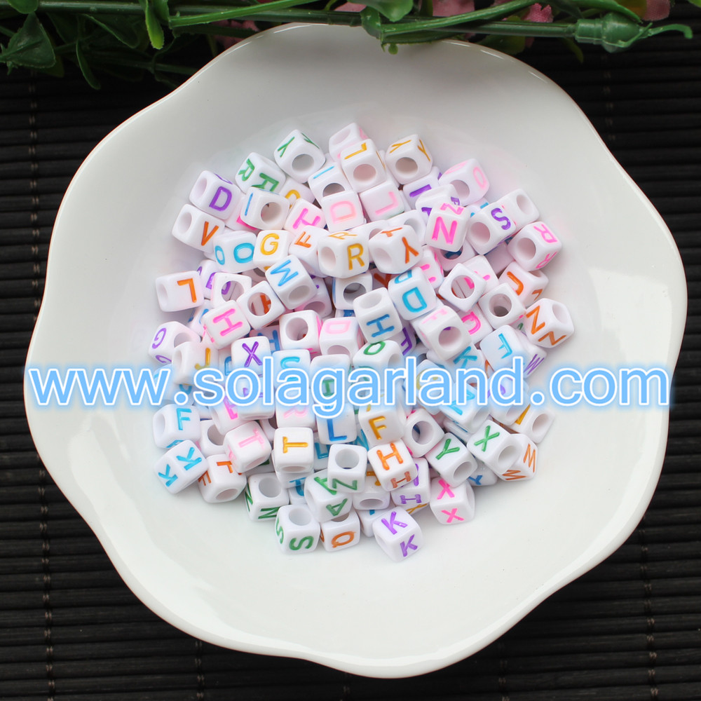 Square Cube Alphabet Letter Beads