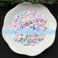 Acrylic Plastic Loose Alphabet Letter Beads Square Cube Shape 6*6MM