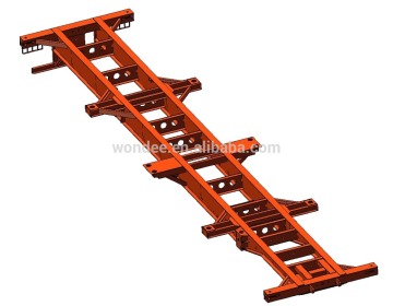 3 Axle 40ft Skeletal Container Semi-trailer Frame