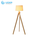 LEDER Lampu Lantai Kayu