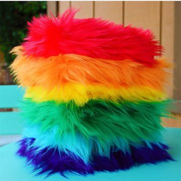 Faux Fur Stripes Patch Ribbon Beard for Cosplay and DIY Clothing