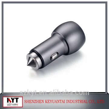 5V 3.4A Aluminum Safety Hammer Dual USB Car Charger 2 port portable usb car charger