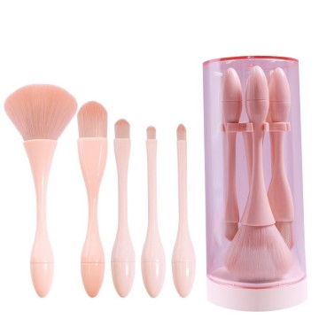 Professional Vegan Eco-Friendly Travel Makeup Brush Set with Washing Rack