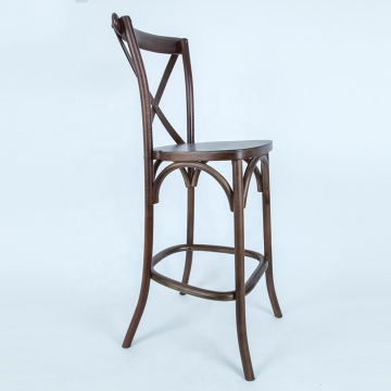 Wooden Cross Back Bar Chair for Wedding Event Dining