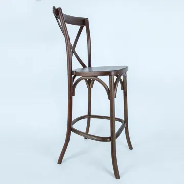 Wooden Cross Back Bar Chair for Wedding Event Dining