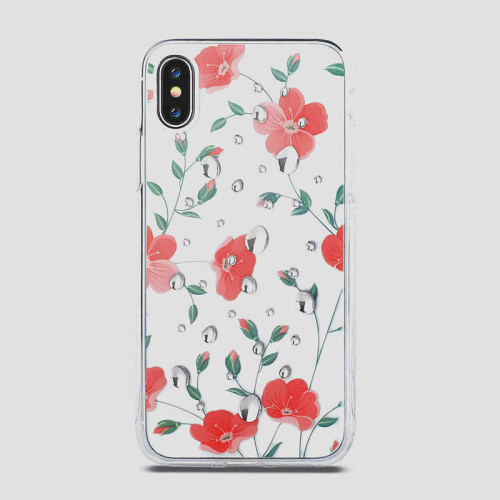 IMD TPU New design flower case for iphone x cover