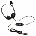 Headset stereo 3.5mm &amp; USB Wired dengan mikrofon untuk laptop