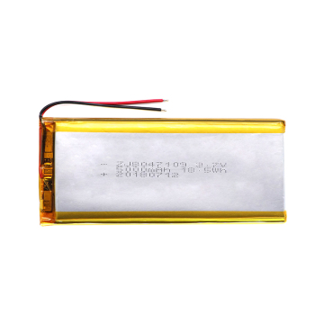 High quality 3.7v 5000mah 8047109 lithium polymer rechargeable battery with TUV-UL1642