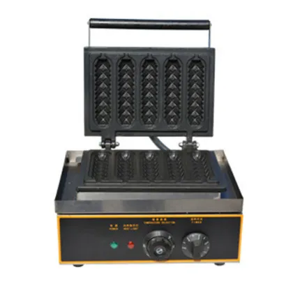 Electric Stainless Steel Waffle Hot Dog & Corn Crisp Maker - 5 Stickers