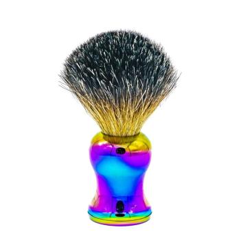 Cepillo de afeitado de cabello de mango de latón multicolor