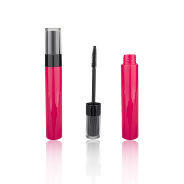 Eco-Friendly Black Pink Round Waterproof Mascara Container with Silicone Brush