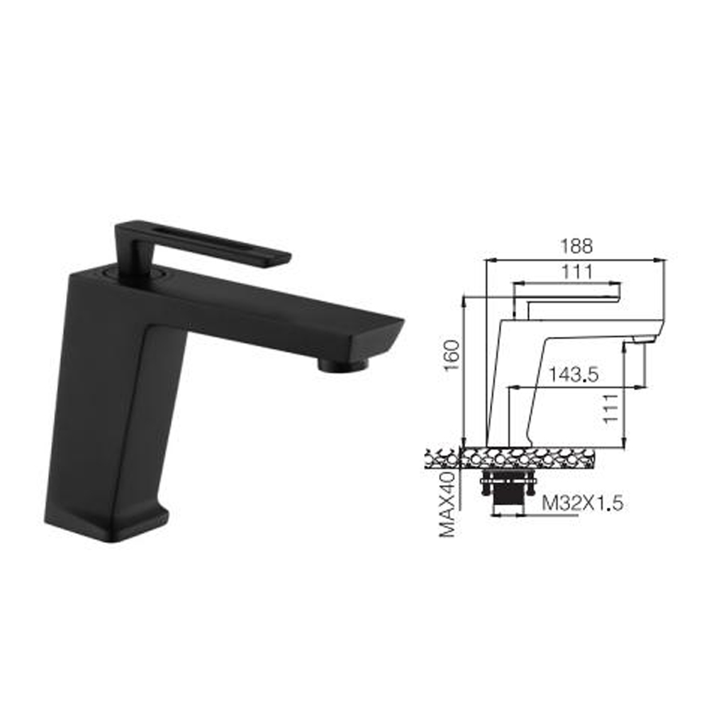 Hallow Out Rander One Hole Basin Cazet