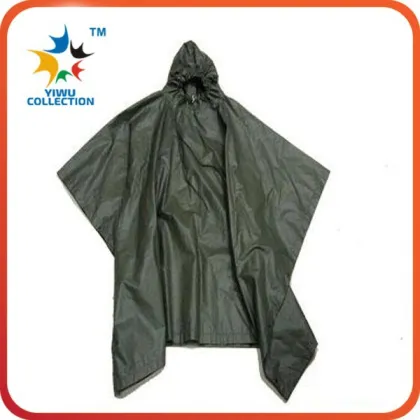 ladies camouflage long transparent long pvc poncho raincoat