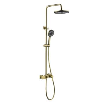 Exposed Brass Rainfall Shower Set