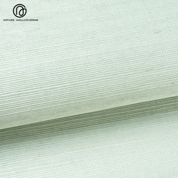 Papier peint en sisal fabriqué à la main SS803 dans un ton vert clair