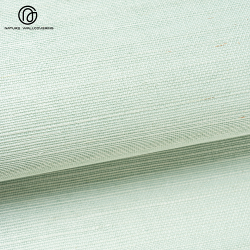 ورق جدران مصنوع يدويًا من السيزال SS803 باللون الأخضر الفاتح