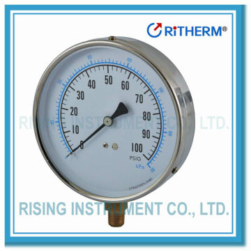(1165114) Copper alloy Contractor pressure gauge with Stainless steel case