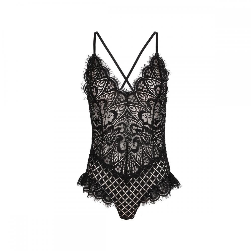 Mesh Lining Teddy Bodysuit