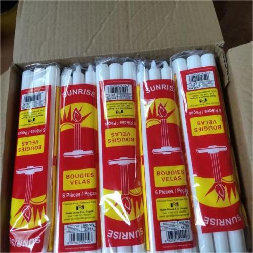 8x65 pack white bougie candele che produce bg8s