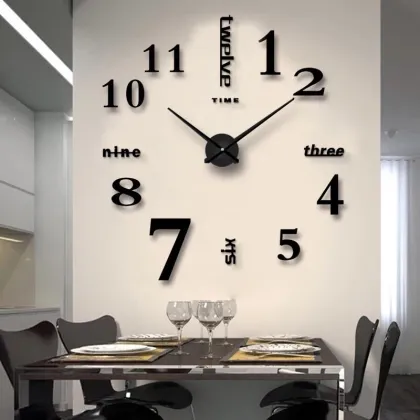 3D Fashion Creative Wall Clock - Décoration de La Maison Horloge Murale