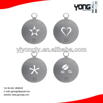Stainless Steel Coffee Stencils,Cappuccino Stencils