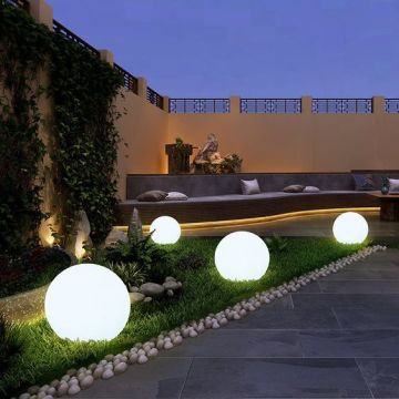 Solar-Powered Waterproof LED Garden Sphere Light