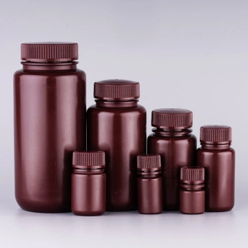 Duehut 10pcs 5ml Plastic Bottles Lab Cylindrical Chemical Reagent Bottle Lab Wide Mouth Small Plastic Water Bottles Reagent Bottle Liquid Bottle