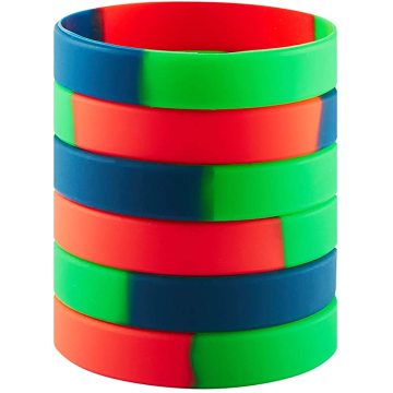 Single Colors Blank Silicone Wristbands Rubber Bracelets