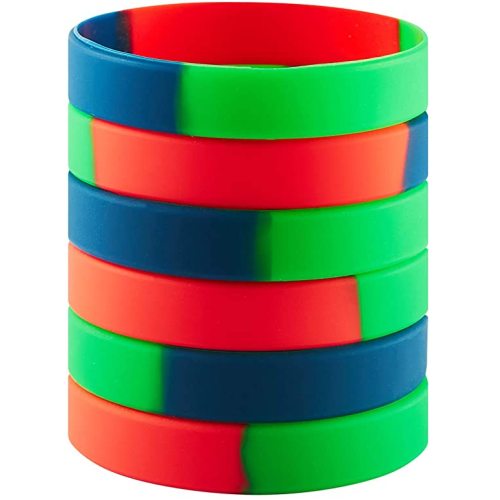 Single Colors Blank Silicone Wristbands Rubber Bracelets