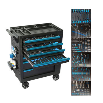 Comprehensive 273-Piece Car Repair Tool Set Organized in 6 EVA Foam Trays for Efficient Storage and Access in Automotive Repair and Garage Equipment