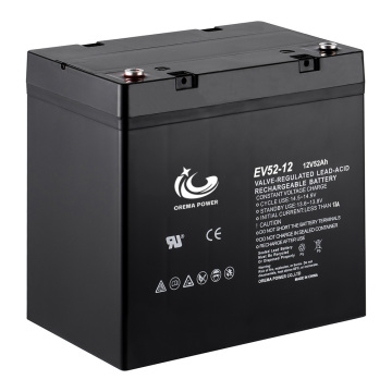 Bateri Perindustrian Tinjauan 52AH 12V Motive Power Battery