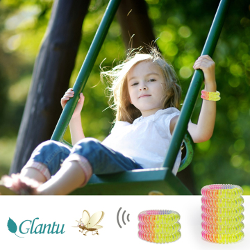 Rainbow color EVA spring stretch mosquito repellent bracelet