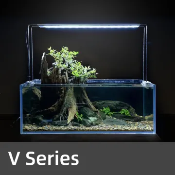 V600S WRGB Full Spectrum LED Aquarium Light with Amphibious Bracket for Freshwater & Paludarium Tanks